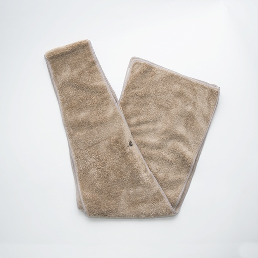 [717M-SCARFBIB] Tidy Scarf with snap - Taupe