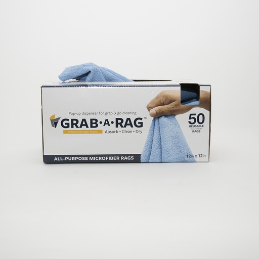[60MR-BLUE] OFG Products Grab A Rag All Purpose Microfiber Rags (Blue, 50 Pack)